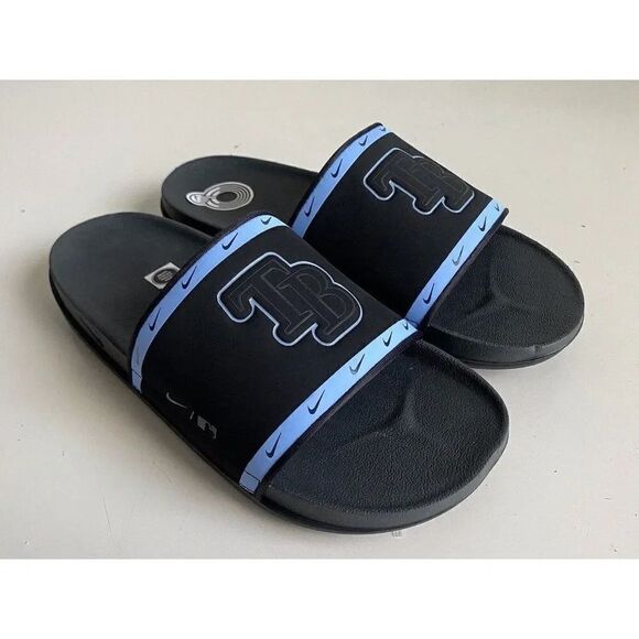 Nike Offcourt Slide MLB Tampa Bay Rays Slides Black Blue DH6993-001 Men’s Sz 10 - Picture 6 of 10